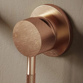 Saniclear Copper Curved inbouw wastafelkraan geborsteld koper