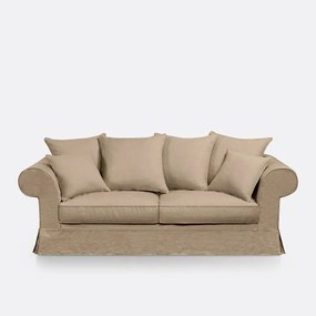 Bank 2-, 3- of 4-zits, afneembare hoes, in dik linnen, superieur comfort, ADELIA