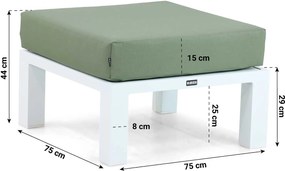 Hoek loungeset 6 personen Aluminium Wit  Lifestyle Garden Furniture Luca