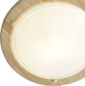 Klassieke plafonnière naturel met wit glas - Mesiac