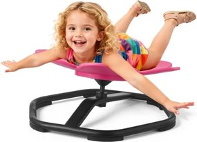 VEVOR Kinderdraaistoel, Sensorische Draaistoel in Bloemvorm, Draagvermogen 100 kg, Sensorisch Speelgoed met Antislip Metalen Voet, Bevordert Coördinatie, Balans en Concentratie, Roze