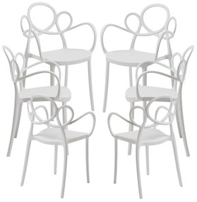 Pack 6 Sky Stoel met Armleuningen