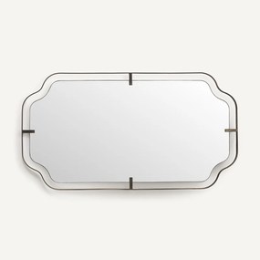 Spiegel van gietijzer  in jaren 30-stijl, hoogte 110 cm, EYLEEN