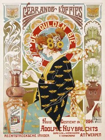 Kunstreproductie Coffee Shop Advert (Art Nouveau Café) - Alphonse Mucha