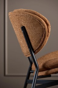 SOPHIA Terracotta (Apia 272)/zwart onderstel - RELAXFAUTEUIL STOEL VOOR DE WOONKAMER/HET KANTOOR MET BEKLEDING
