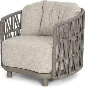 Stoel en Bank Loungeset 5 personen Rope Taupe  Santika Furniture Santika