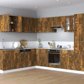 vidaXL Wandkast hangend 60x31x60 cm bewerkt hout gerookt eikenkleurig