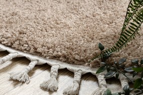Tapijt BERBER 9000 ROND beige, Berber marokkaanse shaggy