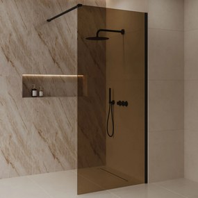 Best Design Dalis inloopdouche 80cm zwart met amber glas