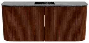 Mondiaz Joya DLux 95cm toiletmeubel ronding links/rechts ruby met wastafel faye midden 1 kraangat lava