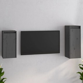 vidaXL Tv-meubelen 2 st massief grenenhout grijs