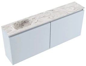 Mondiaz Ture DLux toiletmeubel 120cm clay met wastafel glace links met kraangat