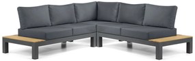 Loungeset 5 personen Aluminium/Teak Grijs Lifestyle Garden Furniture Vittoria