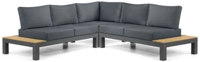 Loungeset 5 personen Aluminium/Teak Grijs Lifestyle Garden Furniture Vittoria