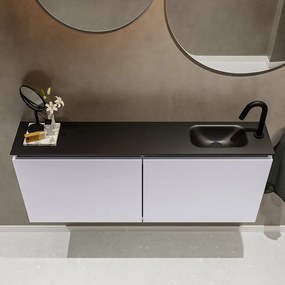 Mondiaz Ture 120cm toiletmeubel cale met wastafel urban rechts 1 kraangat