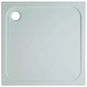 Crosswater Shower Tray douchebak 90x90x4.5cm vierkant met antikalkbehandeling afvoer 90mm wit SR000S900