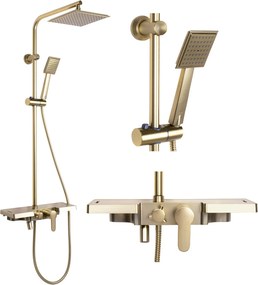 Doucheset REA Bravo Gold Brush