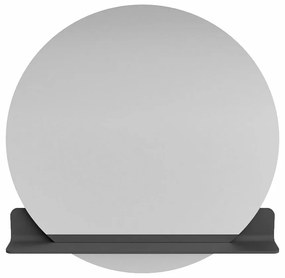 Mondiaz Spot spiegel rond Ø90cm met planchet dark grey