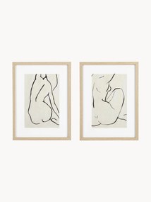 Posters Refined met houten lijst, 2-delig