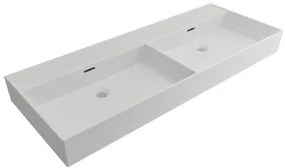 Plieger Kansas badmeubel 120cm met dubbele mat witte wastafel zonder kraangat warm eiken