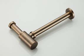 Saniclear Bali fonteinset rechts met mat witte fontein en kraan in verouderd messing