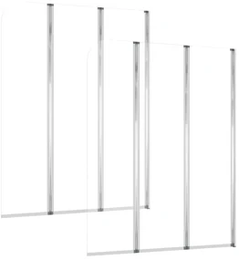 vidaXL Badwanden 2 st 104x130 cm gehard glas transparant