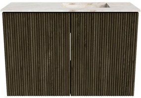 Mondiaz Joya DLux 60cm toiletmeubel shadow met wastafel faye rechts 1 kraangat frappe