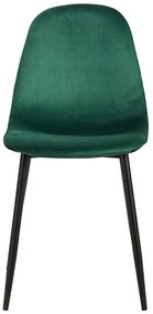 Set 4 Stoelen Teok Zwart Fluweel