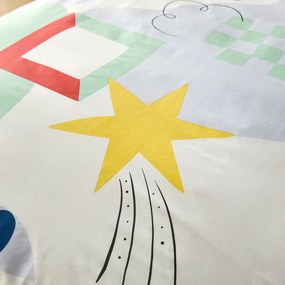 Bedset 50% recycled katoen, vierkante kussensloop, Olias