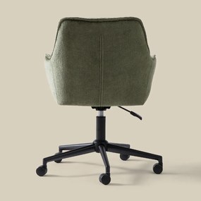 Bureaustoel Groene Stof Met Armleuningen