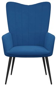 vidaXL Relaxstoel fluweel blauw