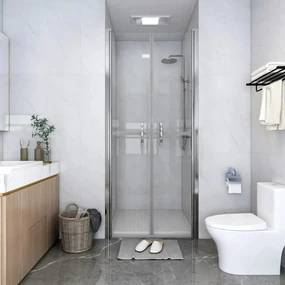 vidaXL Douchedeur 86x190 cm ESG transparant