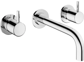 Crosswater MPRO Wastafelkraan inbouw - uitloop 19cm - met inbouwdeel - chroom sw385362/sw385436