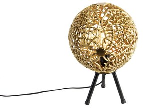 Art Deco tafellamp tripod goud - Maro Art Deco E27 rond Binnenverlichting Lamp