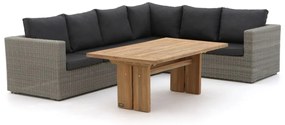Dining loungeset Intenso  | 6 personen | Loungeset Grijs/Old Teak Greywash | Wicker (vlechtwerk) | 306x230cm | Kees Smit Tuinmeubelen