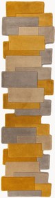 Handgetufte laagpolige wollen loper Collage