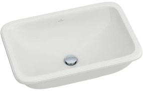 Villeroy & Boch Loop & Friends Inbouwwastafel - 675 x 450 x 185 mm - glans wit Alpin (wit) - met overloop - ongeslepen 61452001