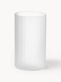 Mondgeblazen kleine longdrinkglazen Ripple met groefreliëf, 4-delig