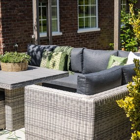 Garden Impressions Tennessee lounge dining set rechts 5-delig vintage willow - texfiber
