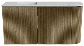 Mondiaz Joya DLux 80cm toiletmeubel ronding rechts dusk met wastafel faye links 1 kraangat opalo