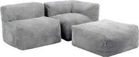 Zen Modulaire Zitzak Corduroy - 3-delig - Lichtgrijs