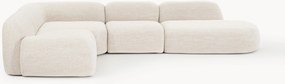 Modulaire bouclé XL hoekbank Wolke met chaise longue