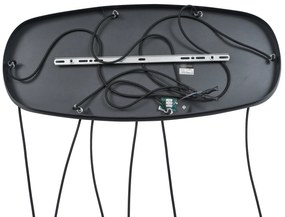 Moderne hanglamp zwart 6-lichts - Biles