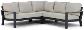 Hoek loungeset 5 personen Aluminium/Polywood (teakfinish) Grijs Lifestyle Garden Furniture Bilbao