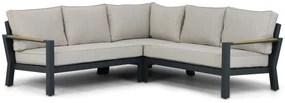 Hoek loungeset 5 personen Aluminium/Polywood (teakfinish) Grijs Lifestyle Garden Furniture Bilbao