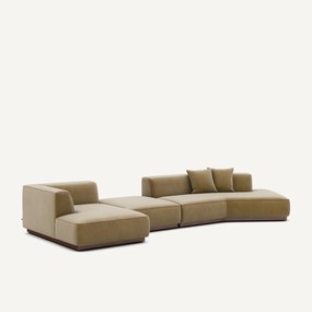 Open hoekbank links XL fluweel, Jacopo