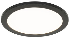 Moderne plafonnière zwart 30 cm incl. LED IP44 - Steve Modern IP44 rond Binnenverlichting Lamp