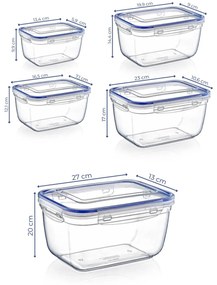 Set van 5 bewaarbakjes Gloria | Heritage