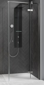 Ben Vivid draaideur voor zijwand rechts incl. antikalk 90x200cm geborsteld nikkel