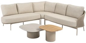 Florence hoek loungeset 5 delig latte rope Taste 4SO